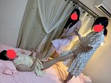 みーなちゃんの反撃！寝てるららちゃんとキキちゃんに電気アンマの不意打ち！マッサージ器と鼠径部くすぐり